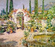 Colin Campbell Cooper A Santa Barbara Courtyard Norge oil painting reproduction